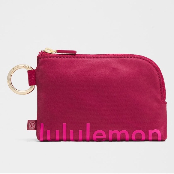 lululemon athletica Handbags - Lululemon Clippable Card Pouch (Berry Rumble/Jewelled Megenta/Gold) *Sold Out